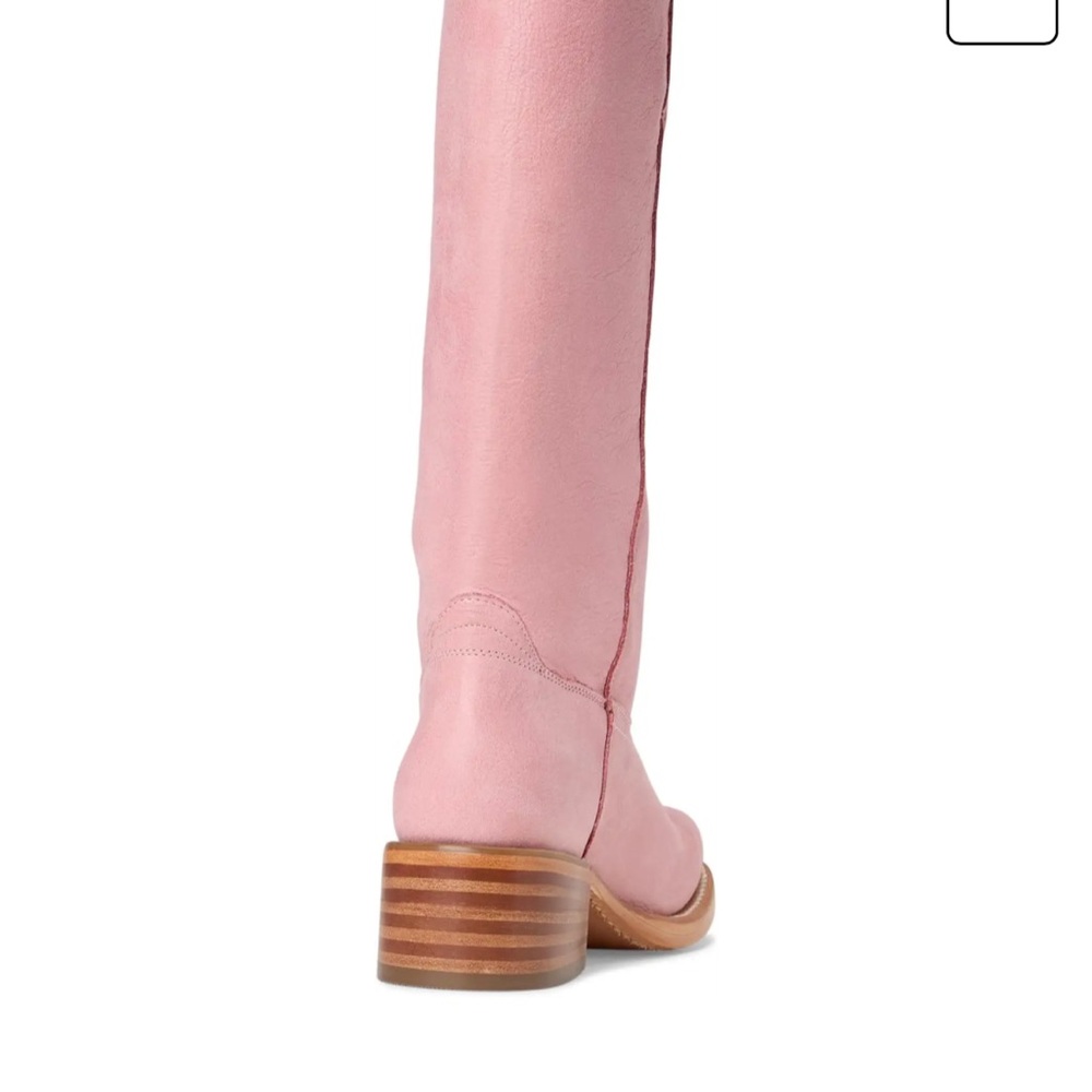 Pink Leather Women's Boots Frye’s Campus Boot - Picture 4 of 7